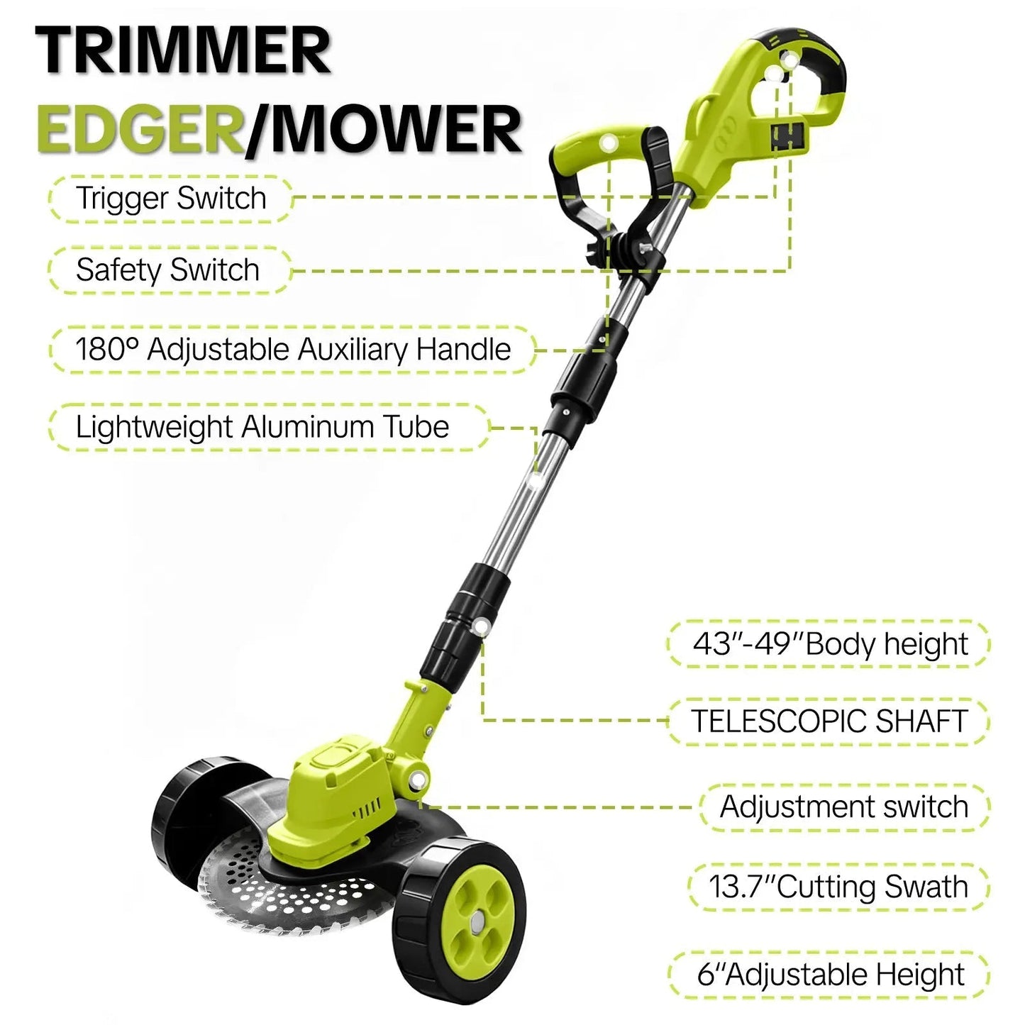 🌿60% OFF TODAY⚡ 3-in-1 Cordless Grass Trimmer
