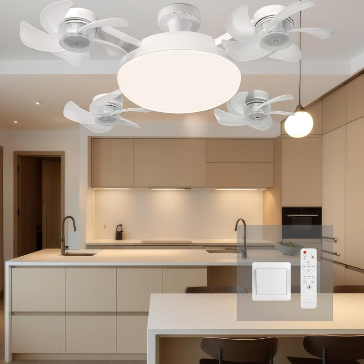 2026 Upgraded E27 Screw-In Ceiling Fan with LED Light | No Wiring Required❄️ Limited Time Free Shipping!