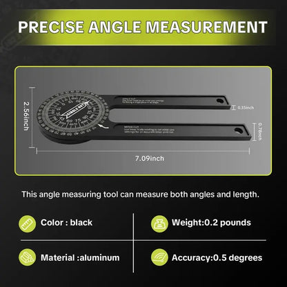 🛠️7-Inch Aluminum Miter Saw Protractor – 360° Angle Finder for Crown Molding & Carpentry📐