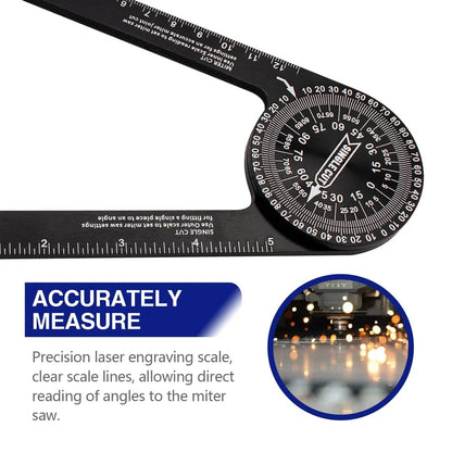 🛠️7-Inch Aluminum Miter Saw Protractor – 360° Angle Finder for Crown Molding & Carpentry📐