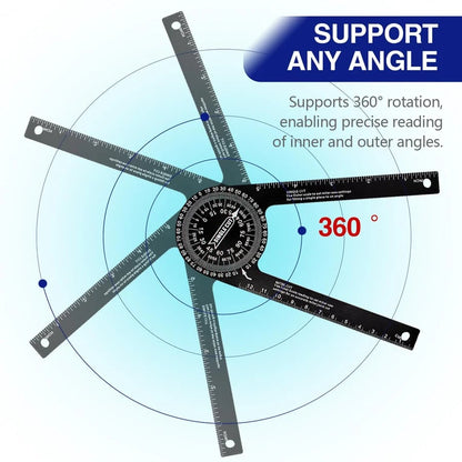 🛠️7-Inch Aluminum Miter Saw Protractor – 360° Angle Finder for Crown Molding & Carpentry📐
