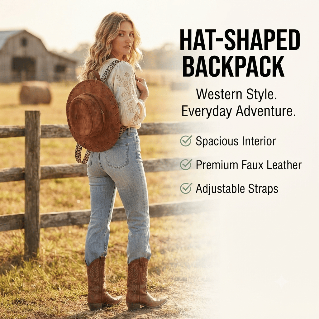🔥Last Day 58% OFF - 🤠🐎Cowgirl Hat Backpack