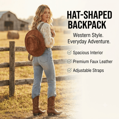 🔥Last Day 58% OFF - 🤠🐎Cowgirl Hat Backpack
