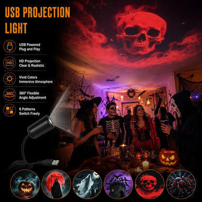 🔥LAST DAY 57% OFF - 🌠HD Smart Dynamic 5D Holographic Night Light Projector, Multi‐Scene Projection Light for Christmas, Halloween & Faith‐Themed Decors🎄