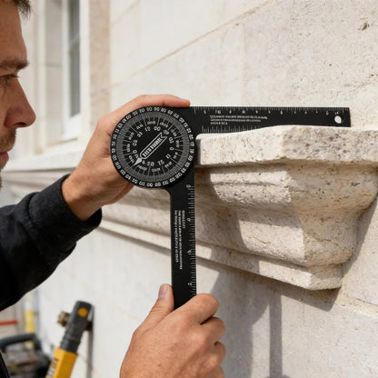 🛠️7-Inch Aluminum Miter Saw Protractor – 360° Angle Finder for Crown Molding & Carpentry📐